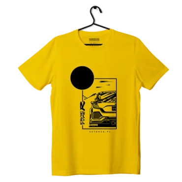 T-shirt koszulka Honda Civic Type R żółta