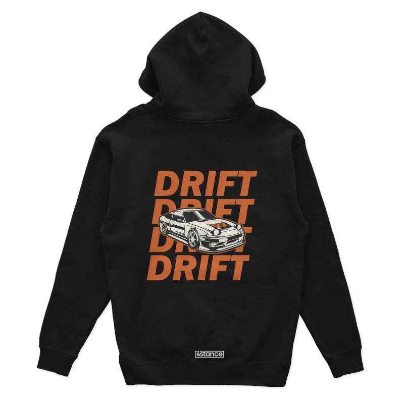Schwarzer Kapuzenpullover NISSAN S13 DRIFT
