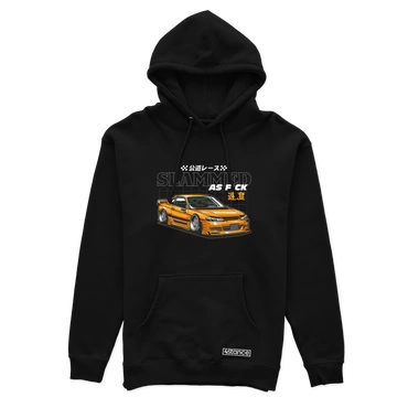 Schwarzes Kapuzensweatshirt NISSAN SILVIA S15 SLAMMED