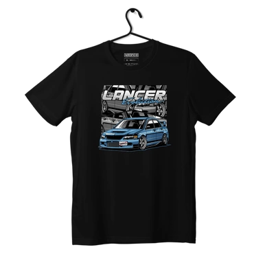 Czarny T-shirt koszulka MITSUBISHI LANCER EVO VI