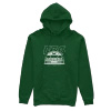Hooded sweatshirt front BMW E36 green
