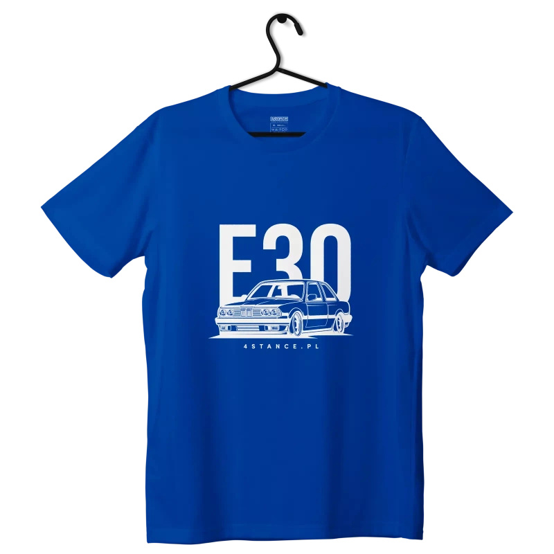 T-shirt koszulka BMW E30 Classic niebieska
