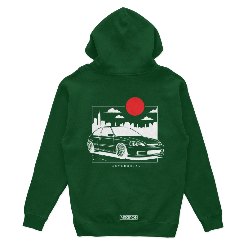 Honda Civic VI JDM mikina zelená