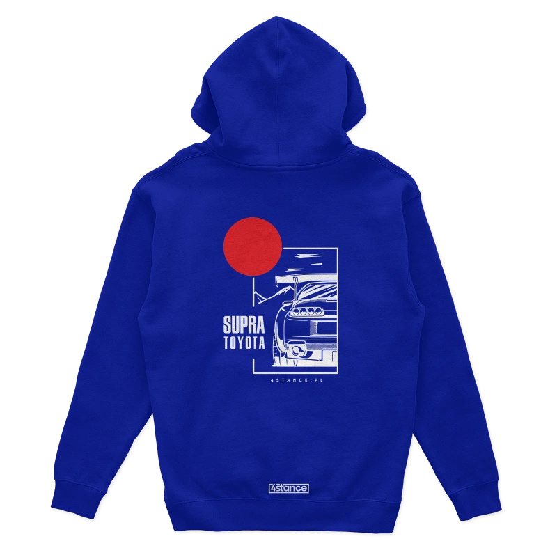 Toyota Supra blue hooded sweatshirt