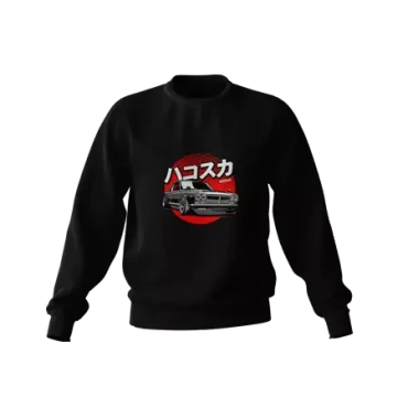 Black Nissan Skyline GT-R sweatshirt HAKOSUKA