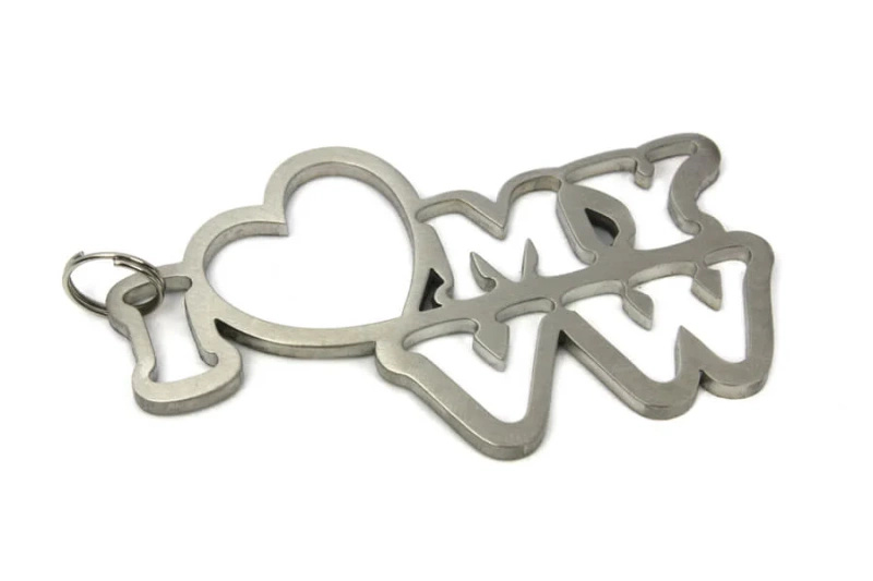 Stainless steel key ring I love my VW