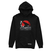 Schwarzer Kapuzenpullover NISSAN GTR R34 GODZILLA