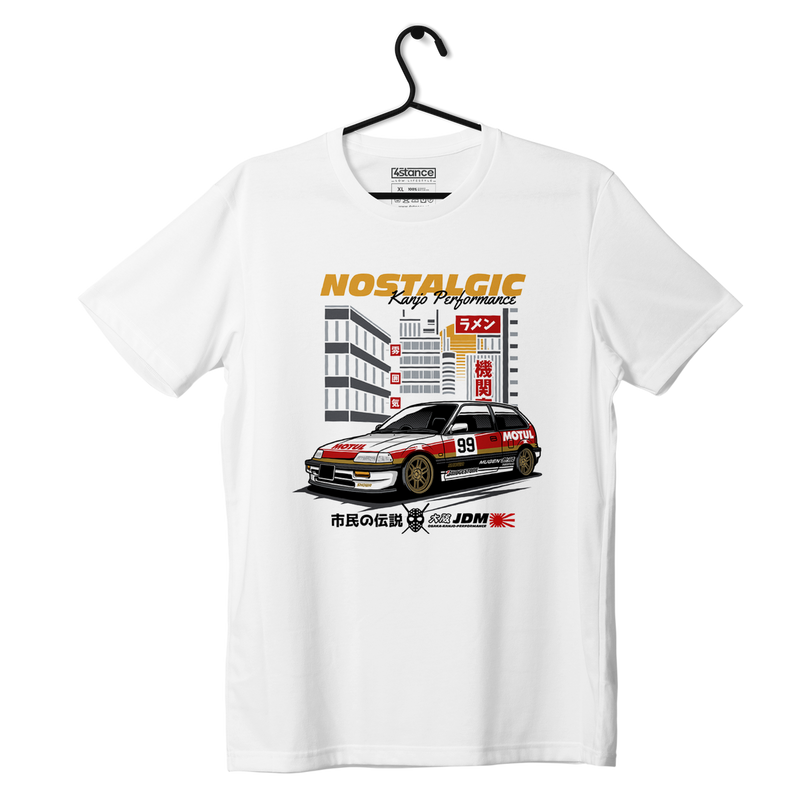 Biały T-shirt koszulka HONDA KANJO OSAKA