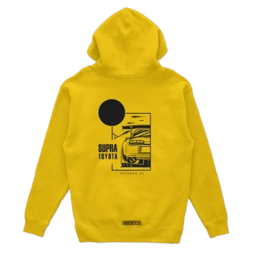 Toyota Supra žlutá mikina s kapucí