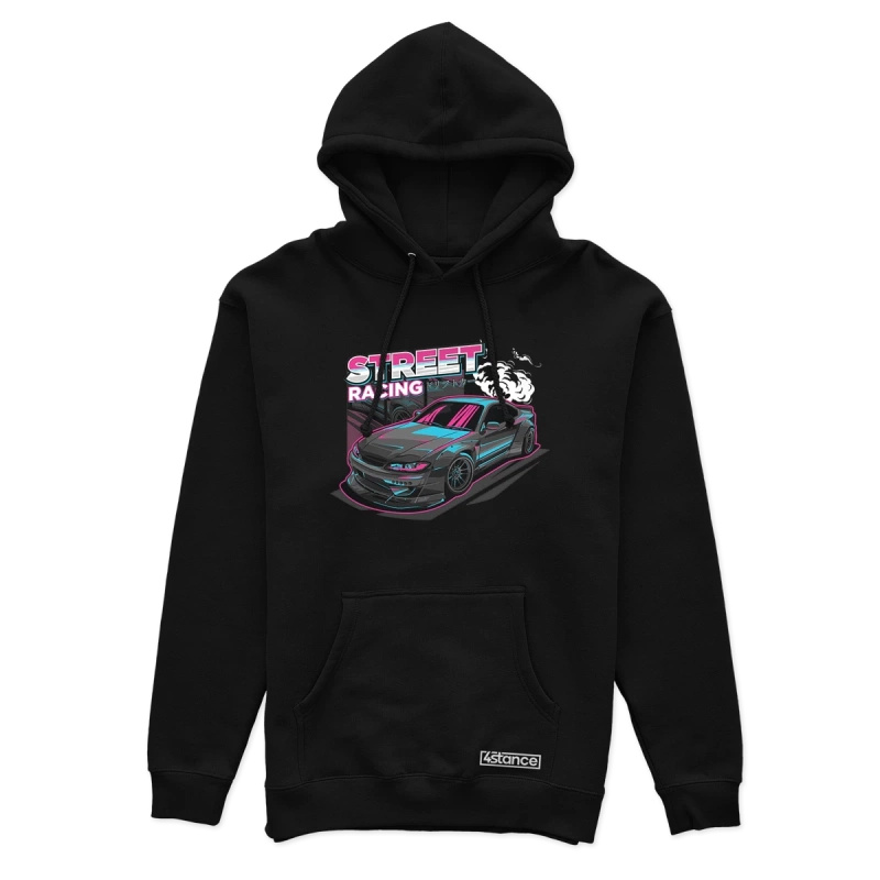 Black hooded sweatshirt NISSAN S15 STREET RAICING
