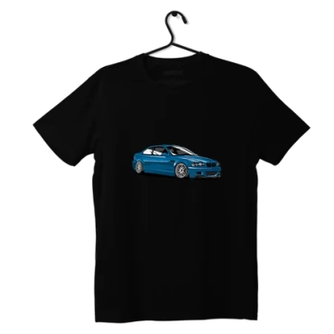 Schwarzes T-shirt blau BMW M3 E46