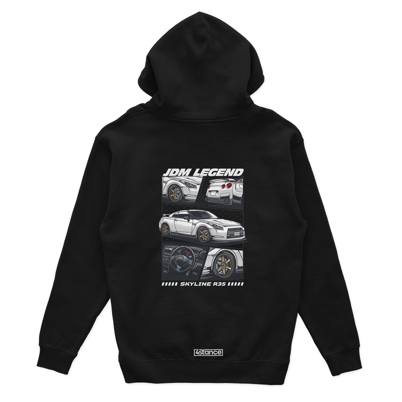 Čierna mikina NISSAN SKYLINE R35 MANGA