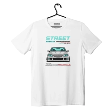 Biały T-shirt LEXUS IS200 IS300 STREET