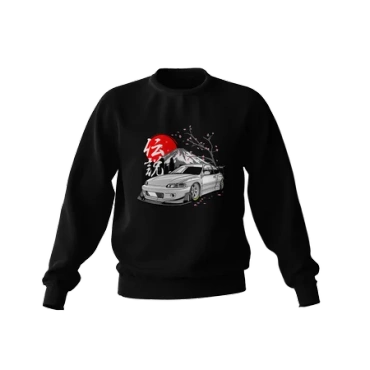 Čierna mikina Honda Civic EG6 Pandem