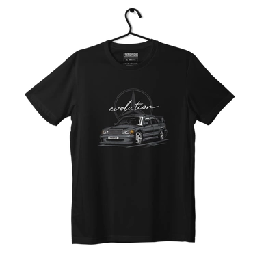 Czarny T-shirt koszulka MERCEDES 190E