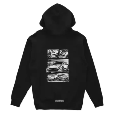 Czarna bluza z kapturem Nissan Skyline R35 JDM