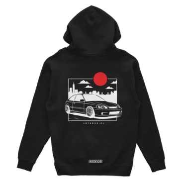 Bluza z kapturem Honda Civic VI JDM czarna