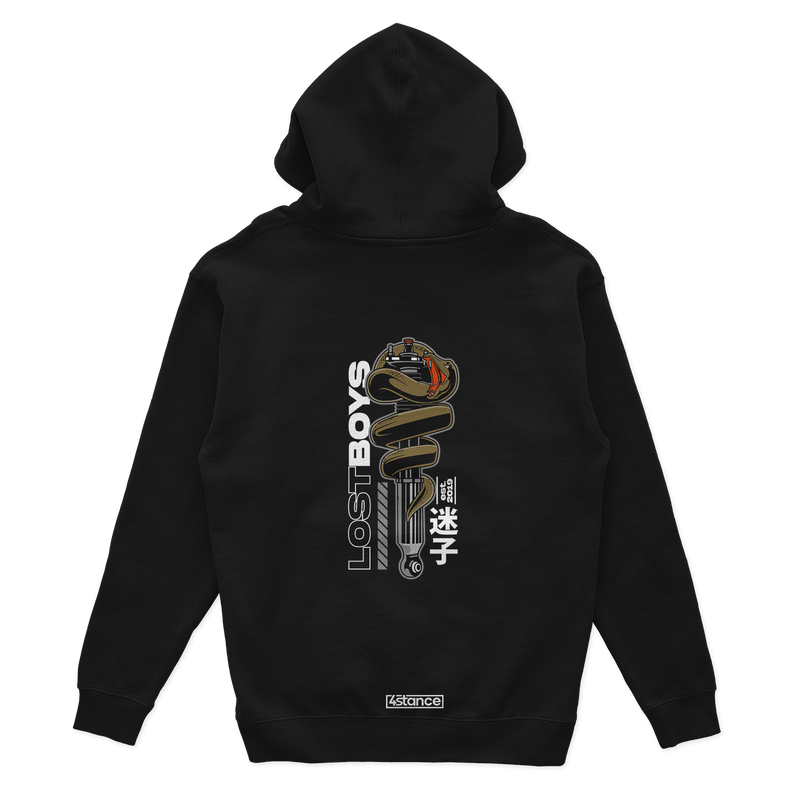 Czarna bluza z kapturem SNAKE COILOVER