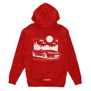 Bluza z kapturem Honda Civic VI JDM czerwona