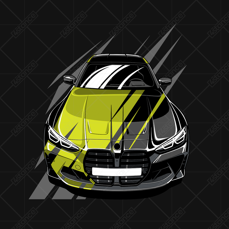 Schwarzer BMW M4 G82 Kapuzenpullover