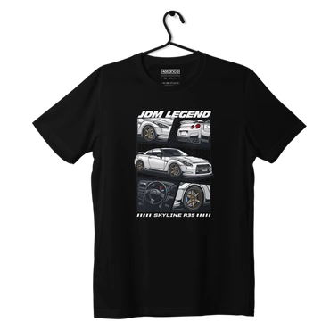 Black T-shirt NISSAN SKYLINE R35 MANGA