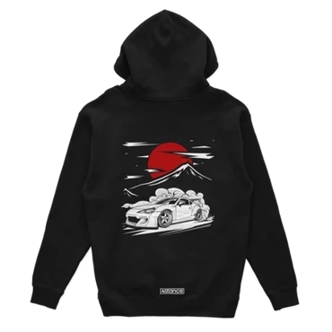 Czarna bluza z kapturem TOYOTA GT86 Downhill