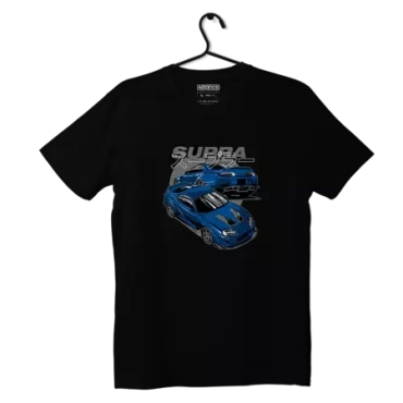 Czarny T-shirt koszulka Toyota Supra mk4 Blue