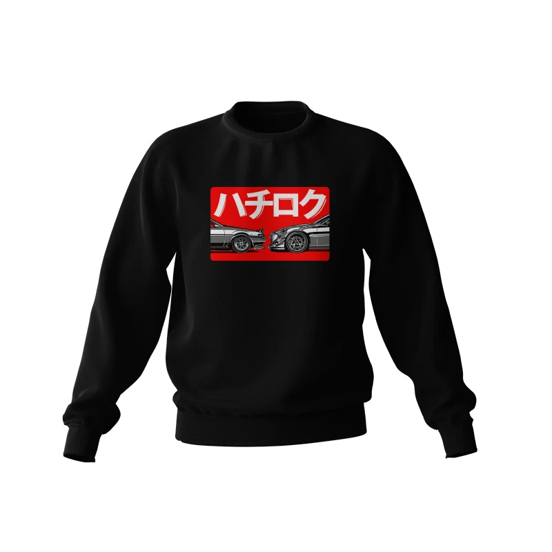 Čierna mikina 86 FINAL - Toyota AE86 GT86