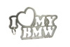 Stainless steel key ring I love my BMW