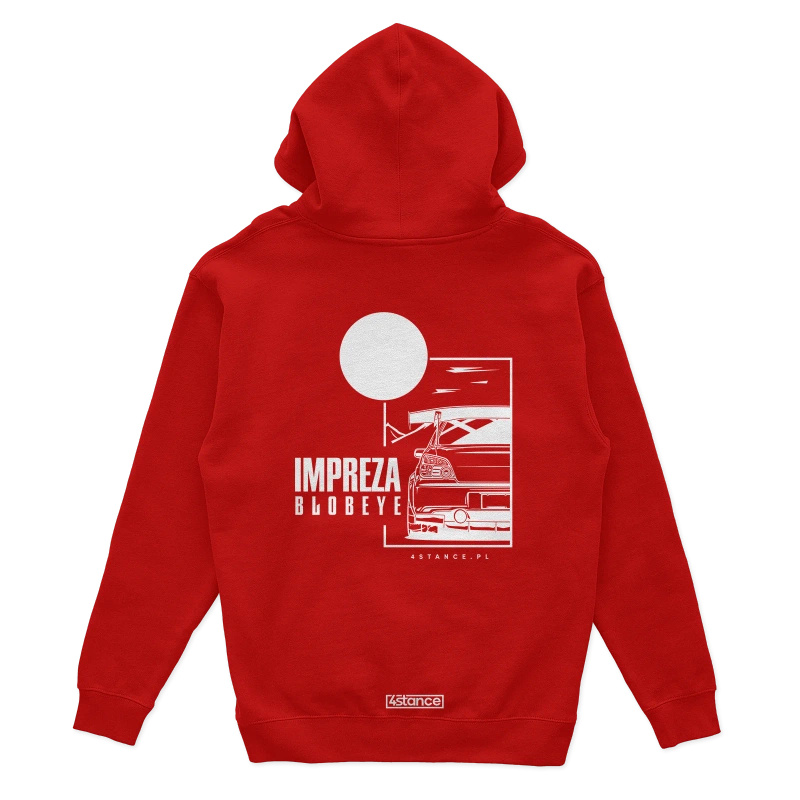 Subaru Impreza Bobeye hoodie red