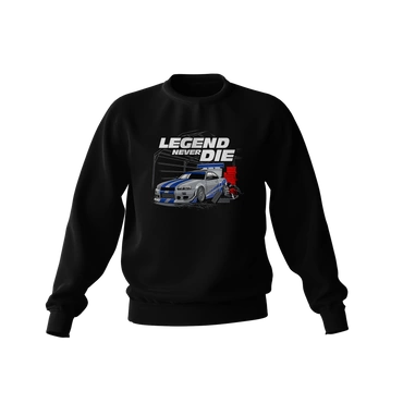 Čierna mikina LEGEND NEVER DIE