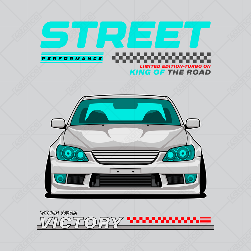 Black LEXUS IS200 IS300 STREET T-shirt