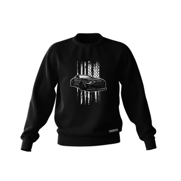 Black FORD Mustang American Flag sweatshirt