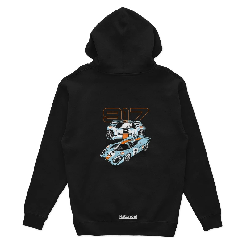 Czarna bluza z kapturem Porsche 917