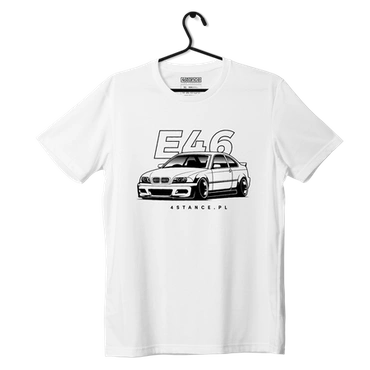 T-Shirt Vorderseite BMW E46 Weiß