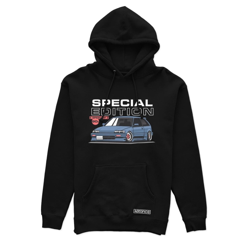 Schwarzer HONDA CIVIC IV SPECIAL 90s Hoodie