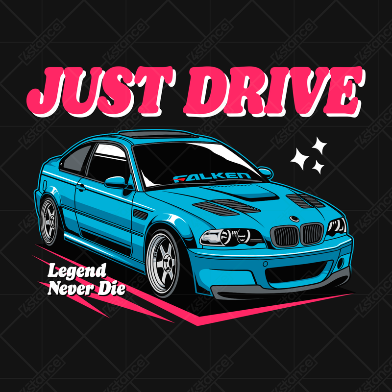 Black BMWE46 Just Drive Sweatshirt