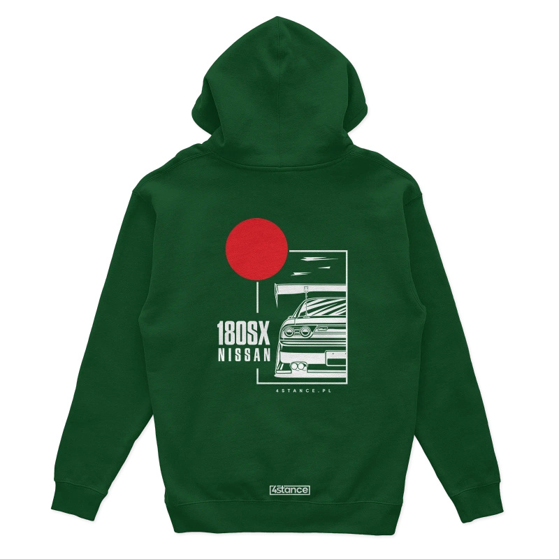 Nissan 180SX hoodie green