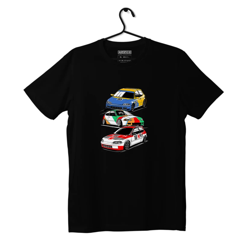 Schwarzes T-Shirt Honda Civic EG6 Legend