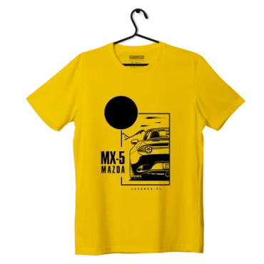 T-shirt koszulka Mazda MX-5 żółta