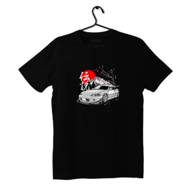 Czarny T-shirt koszulka Honda Civic EG6 Pandem