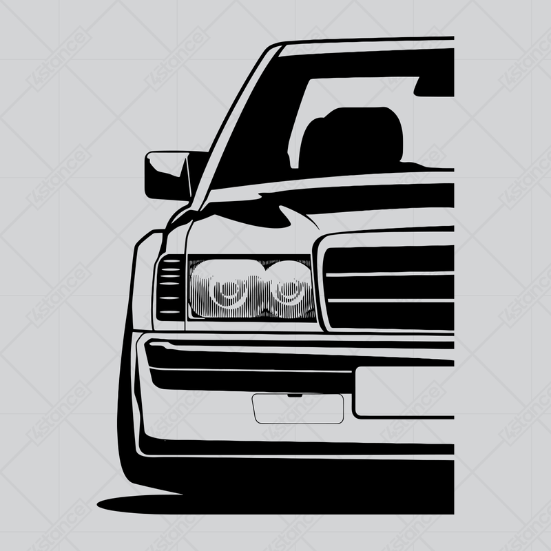 Mug for a MERCEDES W201 fan Driving a classic - front