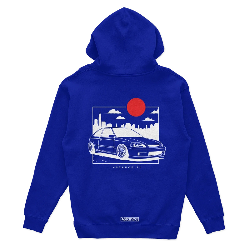 Honda Civic VI JDM mikina s kapucí modrá