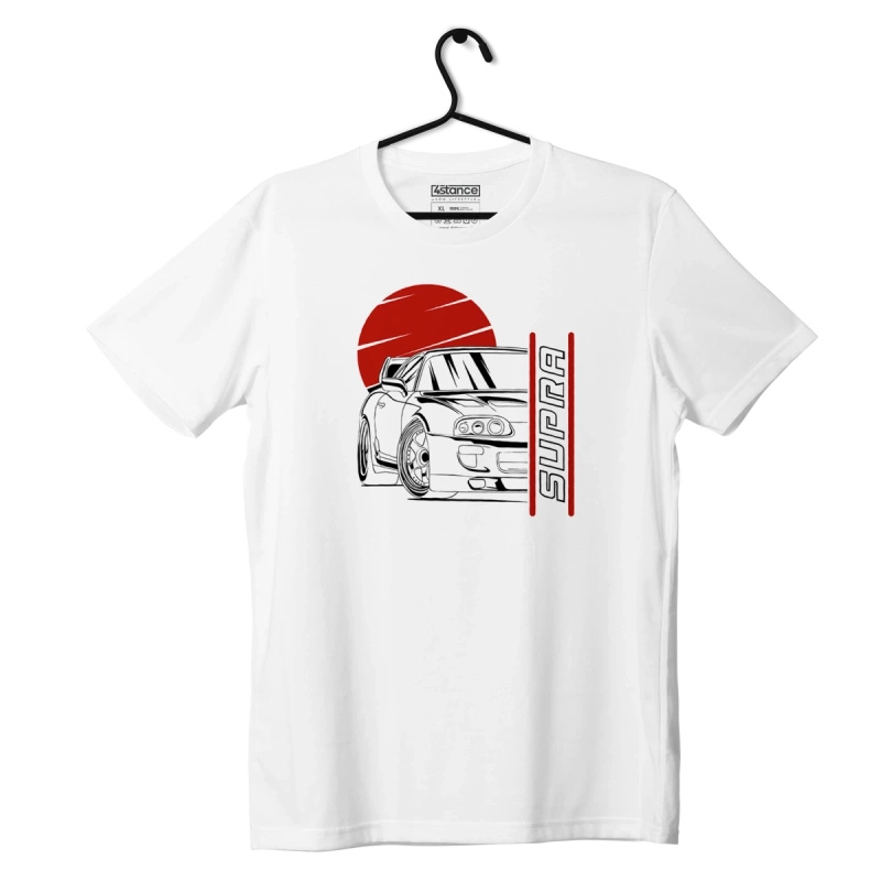 Biały T-shirt TOYOTA  SUPRA MK4 JAPAN