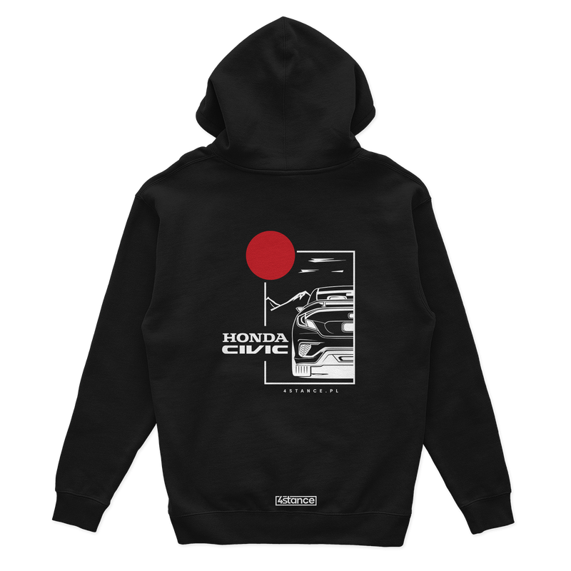 Black hooded sweatshirt HONDA CIVIC IX