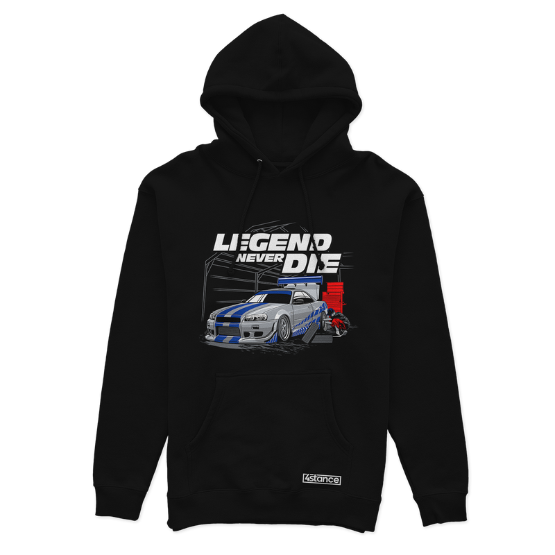 Black hoodie LEGEND NEVER DIE