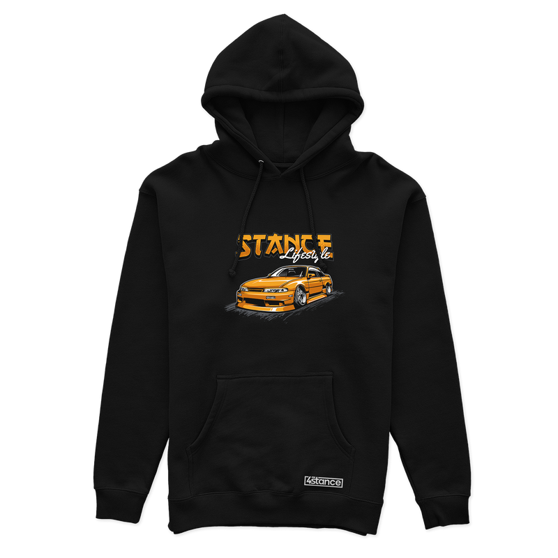 Black hooded sweatshirt NISSAN S14 ZENKI