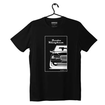 Czarny T-shirt MERCEDES W202 Jeżdżę klasykiem