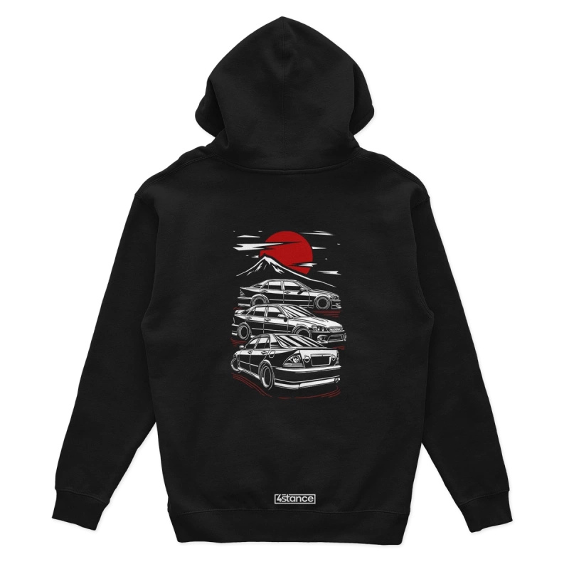 Black hooded sweatshirt LEXUS IS200 IS300 IS GANG