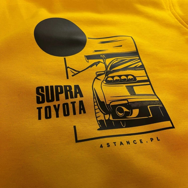 Toyota Supra yellow hooded sweatshirt